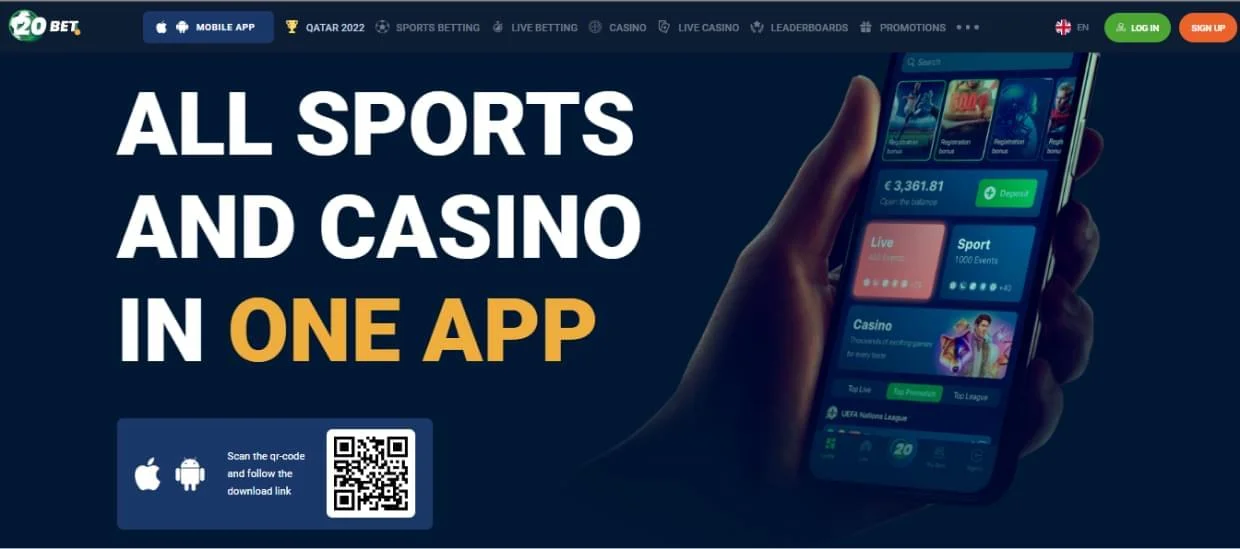 20bet เว็บไซต์คาสิโนที่รองรับมือถือ