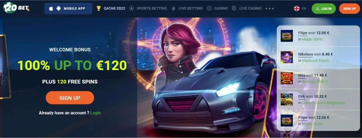 20bet โบนัสต้อนรับคาสิโน